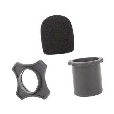 Imagem de Kokiya Tampa de esponja de microfone Anti-deslizamento Bottom Hight Selper para gravação de estúdio Bar Uso doméstico, Preto