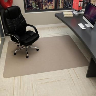 Imagem de Tapete para cadeira giratória de escritório 90x120cm, tapete para cadeira de jogos de computador, cores para quarto, sala de estar, escritório, carpete para cadeira giratória, camelo, 90x120cm
