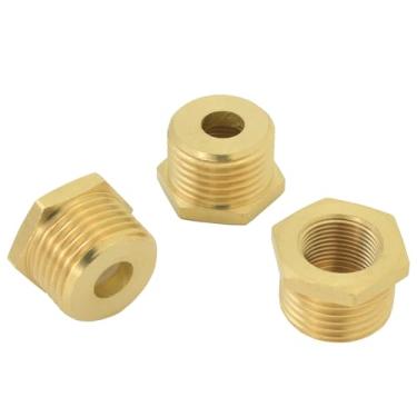 Imagem de 3/8 a 1/2 junta de tubo de água rosqueada interna e externa torneira de latão engrossada válvula triangular purificador de água núcleo adaptador de três vias (fio interno de 3/8-1/2 '' para núcleo de