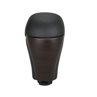 Imagem de Prémio PU Couro Botão de Mudança Automática, Listrado Madeira Car Gear Shift Knot para Prado Com Passo Simplificado (Tipo 3)