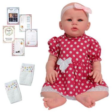 Imagem de Boneca Reborn Bebê Princesa Carequinha Com Acessórios - Cegonha Reborn