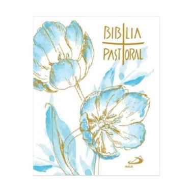 Imagem de Biblia pastoral bolso floral azul - paulus, 3