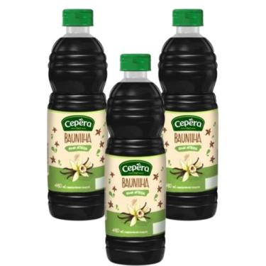 Imagem de Kit Com 3 Un. Aroma Artificial Baunilha Cepêra Garrafa 480ml