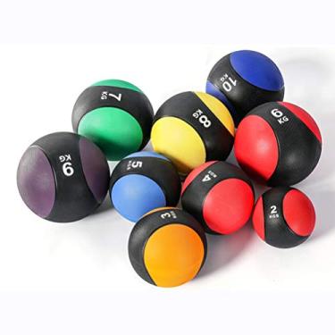 Imagem de Bolas medicinais, bola de gravidade de borracha sólida antiderrapante, bola de treino de boxe, 10 pesos são opcionais, 1KG/2KG/3KG/4KG/5KG/6KG/7KG/8KG/9KG/10KG (tamanho: 5KG) ()