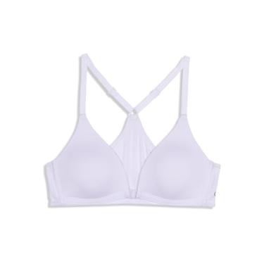 Imagem de Calvin Klein Sutiã nadador feminino com fecho frontal, Branco clássico, (36) 36A