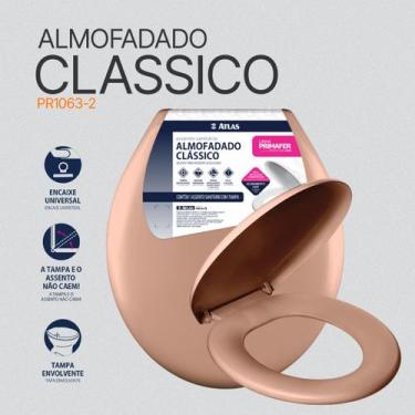 Imagem de Assento Sanitário Almofadado Tampa Vaso Oval Universal Privada Confort
