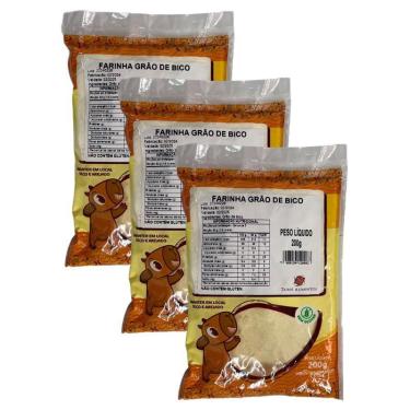 Imagem de Kit 3X: Farinha De Grão De Bico Tainá Alimentos 200G