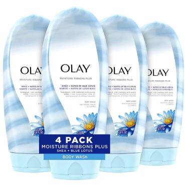 Imagem de Sabonete líquido Olay Moisture Ribbons Plus Shea Blue Lotus 532mLx4