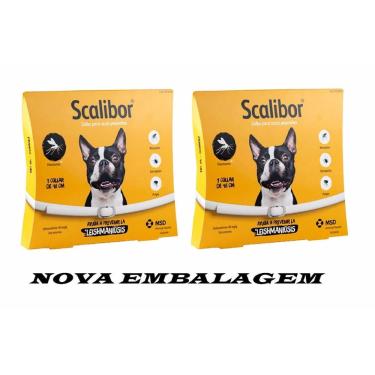 Imagem de Coleira Scalibor Anti Parasitaria Para Leishmaniose Tamanho P 48 Cm kit 2 unidades