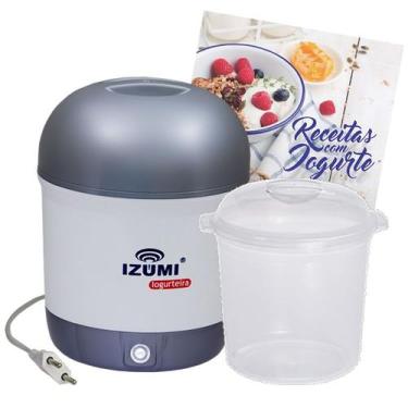 Imagem de Iogurteira eletrica  izumi  e pote refil da iogurteira,  Cinza