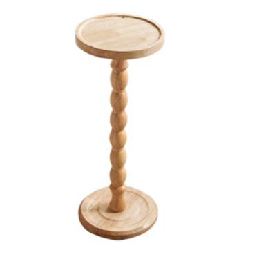 Imagem de Mesa lateral redonda, pequena mesa de bebida para espaços pequenos, mesa de centro moderna com destaque para sala de estar, quarto, cantos e escritório, F