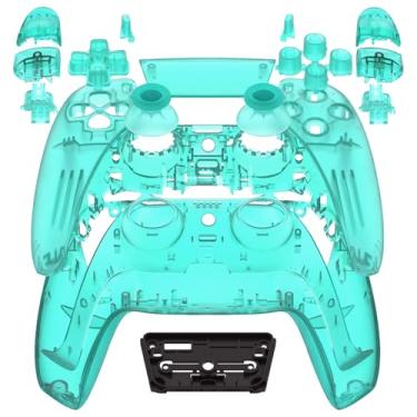 Imagem de eXtremeRate Full Set Shell with Buttons Touchpad Cover, Emerald Green Custom Replacement Decorative Trim Shell Front Back Plates Compatible with p s 5 Controller BDM-010 020 - Without Controller