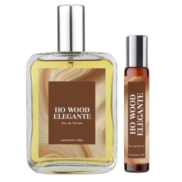 Imagem de Perfume Ho Wood Elegante Homem 100Ml + Spray 10Ml Natural - Essência D