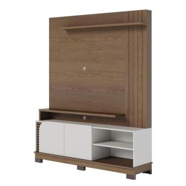 Imagem de Estante Home Jurere 1500 para TV Amendoa/Off White Matte - Colibri, Am