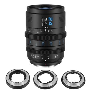 Imagem de SIRUI Lente Cine VP-1 Vision Prime 1 T1.4 de armação completa, lente de cinema de foco manual de 24 mm com suporte E pré-instalado, suportes intercambiáveis RF/Z/L (preto)