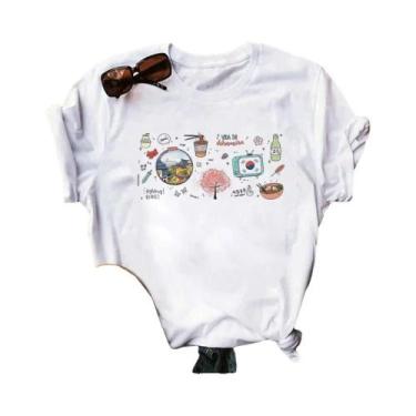 Imagem de Camiseta Feminina Harajuku Anime Y2K - Estilo Japonês Dorama, BR-G4, W