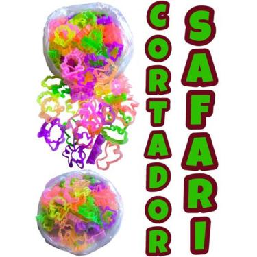 Imagem de 20 Cortador Forminha Safari Animais Massinha Modelar Biscoito Molde Le