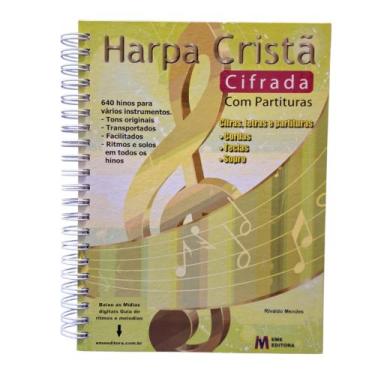 Imagem de Harpa Cristã com Cifra e Partitura - EME Editora, Verde