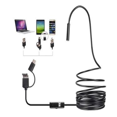 Imagem de Cabo Espião Câmera Endoscópio 5 Metros Android E Computador - Topmixsh