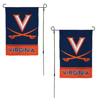 Imagem de Bandeira de jardim da Universidade da Virgínia Cavaliers UVA Wahoos Banner 100% poliéster (design A)