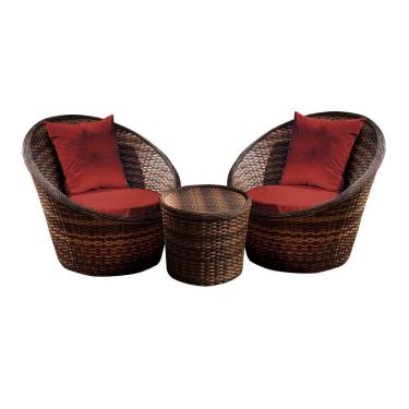 Imagem de Conjunto De Poltronas Bola 2 Poltronas + 1 Mesa Centro