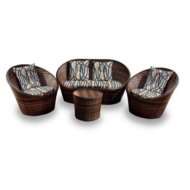 Imagem de Conjunto De Sofá Bola 1 Sofá + 2 Poltronas + 1 Mesa Centro