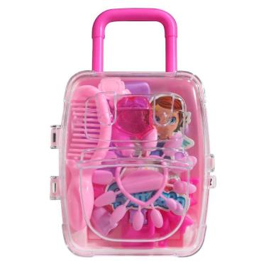 Imagem de Maleta Kit De Beleza Rosa Infantil Fashion 6 Acessórios