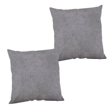 Imagem de 2 Almofadas Cheias Sofa Sala Impermeável Decorativa Antimofo Lisato Grafite