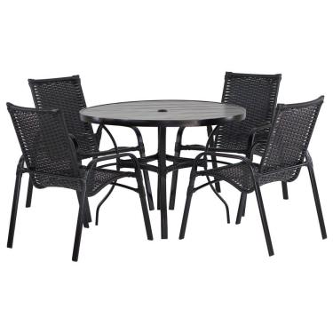 Imagem de Kit 2 Espreguiçadeiras Mesa Roma Chaise Lívia Cadeira Emily Argila