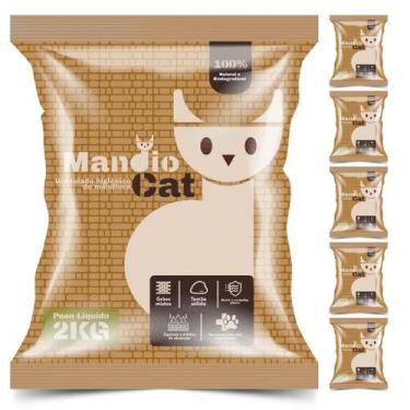 Imagem de Areia Sanitária Granulado Mandioca Para Caixa De Gatos - 12kg - Barra 