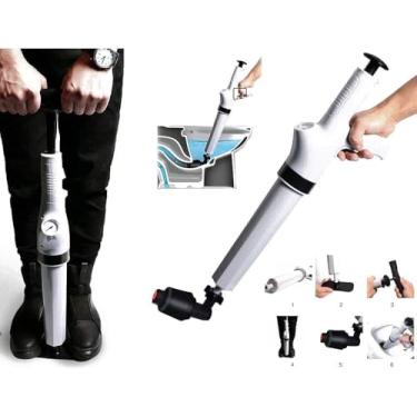 Imagem de Desentupidor De Vaso Sanitário Inflável,draga De êmbolo De Pia De Ultra Alta Pressão/limpador De Bomba De Pressão De Impacto De Drenagem De Ar, Para Vaso Sanitário, Pia, Ralo De Piso, Bacia