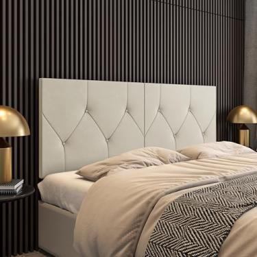 Imagem de Cabeceira Box Estofada Casal Para Cama Box 1.40 (PARIS 140 BEGE)