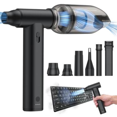 Imagem de JiGiU Aspirador De Pó Elétrico 2 Em 1 E Mini 125.000 Rpm, Soprador Comprimido Sem Fio Com 4 Bicos Para Limpeza Teclados Dispositivos Automotivos