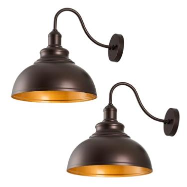 Imagem de ALAISLYC Pacote Com 2 Luzes De Parede Externas 14" Para Arandela Externa, Luminária Montagem Em Lanterna, À Prova D'Água, Lâmpadas Orb, Lumiere, Varanda Porta Garagem, Pátio, Da Frente, Entrada