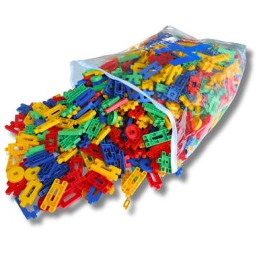 Imagem de Sacolão Lig Barras com 1000 Peças - Lig Lig Brinquedos
