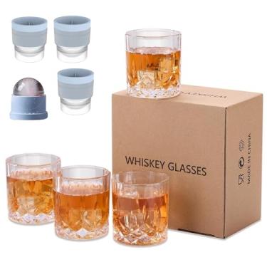 Imagem de Conjunto de 8 copos de uísque, copos de cristal à moda antiga, perfeitos para uísque, bourbon, coquetéis, vodka e licor e várias bebidas de frutas