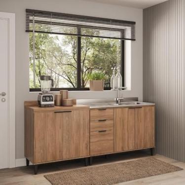 Imagem de Conjunto Balcões Miami Point Carraro Freijó