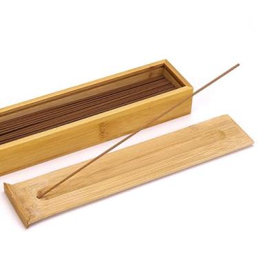 Imagem de 1 Unidade Caixa De Bambu Para Incenso Suporte De Incenso Porta-pau Porta Queimador De Incenso Bandejas De Queimador De Incenso Queimador De Incenso Estátua De Madeira Cinzeiro