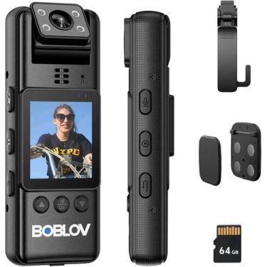 Imagem de Mini Câmera Espiã BOBLOV A23 1080P - Visão Noturna com Lente Rotativa 