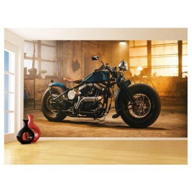 Imagem de Papel De Parede 3D Moto Custom Chopper Viagem 3,5M Bkm115 - Você Decor