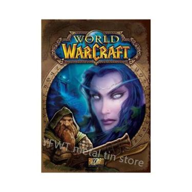 Imagem de Modern World of Warcraft Jogo Metal Tin Sign Cartaz, Wall Art, Quarto,