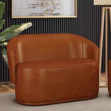 Imagem de Sofá 2 Lugares Namoradeira Orgânica para Sala Malu Sintético PU M11 - D`Rossi