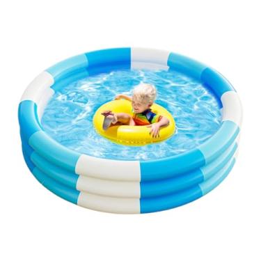 Imagem de Piscina Inflável Para Crianças - Piscinas Insufláveis Familiares - Brinquedo de Água com Almofada de Natação Para Diversão em Família em Casa Quintal Acampamento Pátio Interior e Exterior