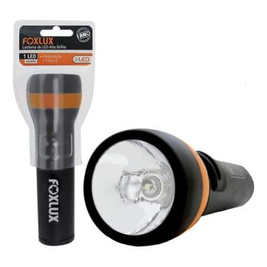 Imagem de Lanterna De Led Abs 1 Led 2 Pilhas D - Alto Brilho Foxlux