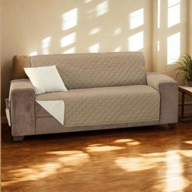 Imagem de Capa Protetora de Sofá Padrão 4 Lugares Manu Matelado Dupla Face - MR 