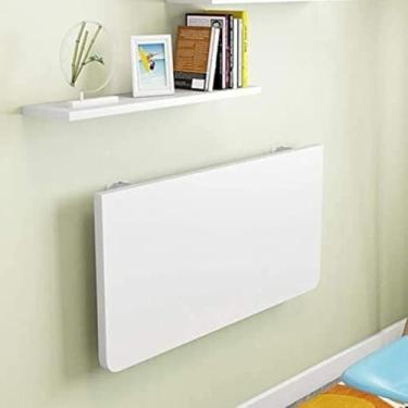 Imagem de Mesa Dobrável Montada Na Parede, Mesa De Cozinha, Mesa Dobrável Para Pendurar Na Parede, Mesa De Computador, Mesa De Estudo Simples, White, 100x40CM