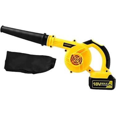 Imagem de Soprador De Folhas Sem Fio Ad Vacuum, Bateria 18v 2000 Mah Carregador Rápido De Anúncio, Modos De 2 Velocidades, Com Saco De Coleta, Para Garde, Pátio, Deck, Calha, Entrada De Automóveis, Q