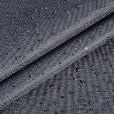 Imagem de INFUNLY Tecido marinho impermeável de lona 150 cm de largura 600D Tecidos de toldo de lona revestimento de PVC preto Ripstop Tecido para interior e exterior Sunbrella Barco Tenda Almofada DIY Project