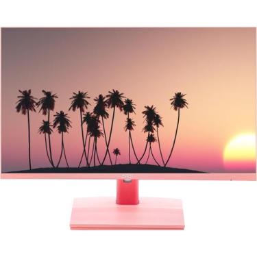 Imagem de Monitor LED 24 Polegadas Rosa Aitek Tela Full HD 100Hz