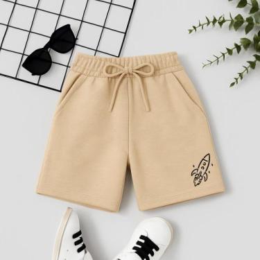 Imagem de Short Masculino Infantil Estampa Foguete 115 Menino Garoto Look Street
